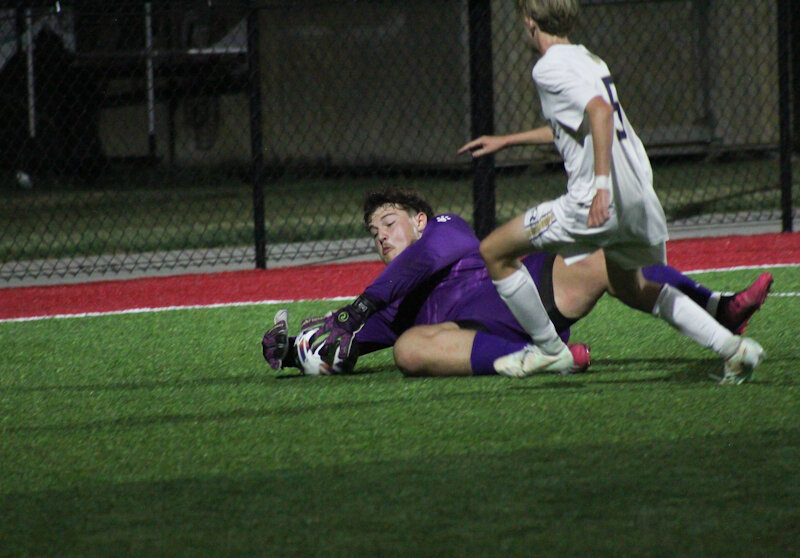 Mexico senior goalkeeper Emille Scanavino saves a ball this season.