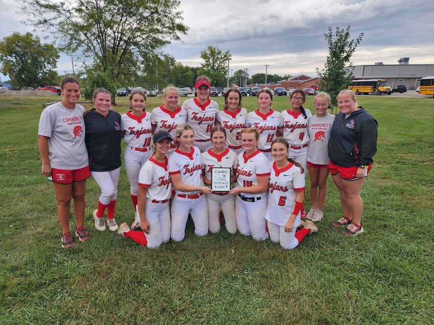 The Community R-6 Lady Trojans won third place at the Cairo Tournament on Saturday.