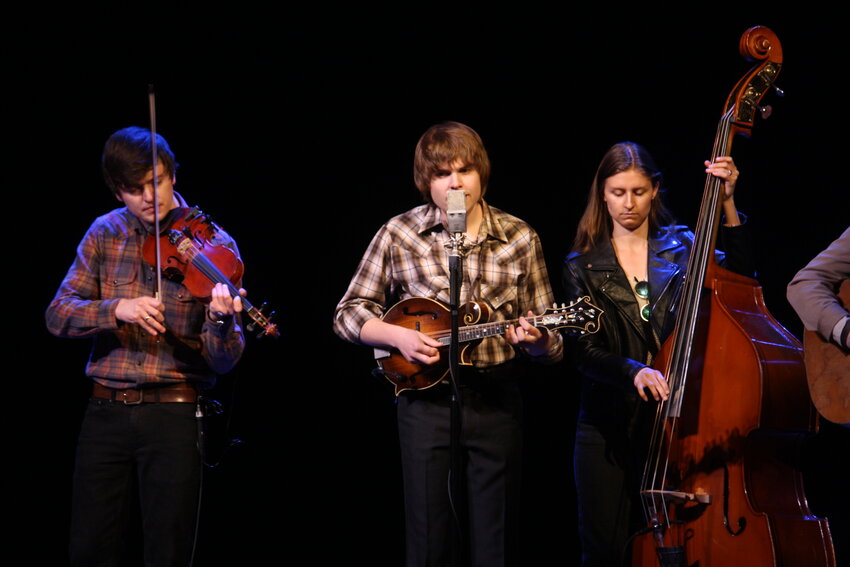 Wyatt Ellis, a 15-year-old Bluegrass prodigy, performs alongside his band at the Ellis during an educational concert last Thursday.