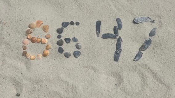 Former FBI Director James Comey shared this image of sea shells spelling out 