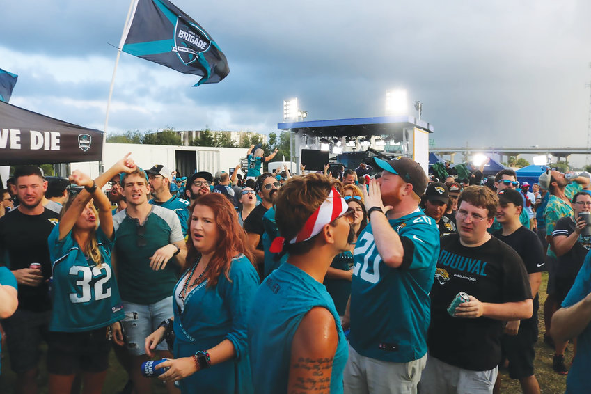 Jaguars fan base celebrates at 'Slab'