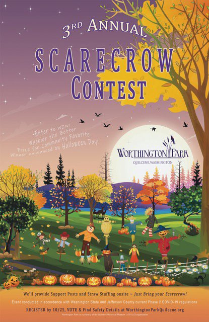 Though Quilcene&rsquo;s Worthington Park will not be the scene of a Halloween party as in year&rsquo;s past, something of the seasonal celebration is set to return: Registration is now open for the third annual scarecrow contest.