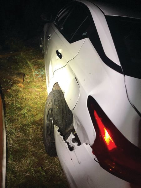 A rental car was damaged after the driver, a 25-year-old Vancouver man, tried to elude police during a 100 mph pursuit Saturday in Jefferson County.