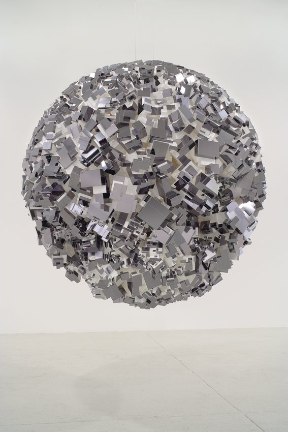 Artist John Powers constructed &ldquo;Empire,&rdquo; at top, with polystyrene and aluminum in 2008.