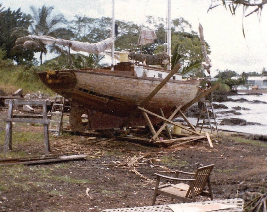 While in Hilo, Hawaii &ldquo;Calypso&rdquo; is repaired after receiving worm damage. The McGuire&rsquo;s managed a three-day journey to the Hawaiian Islands that involved constantly removing water from the deck as the leaky vessel barely made it intact.