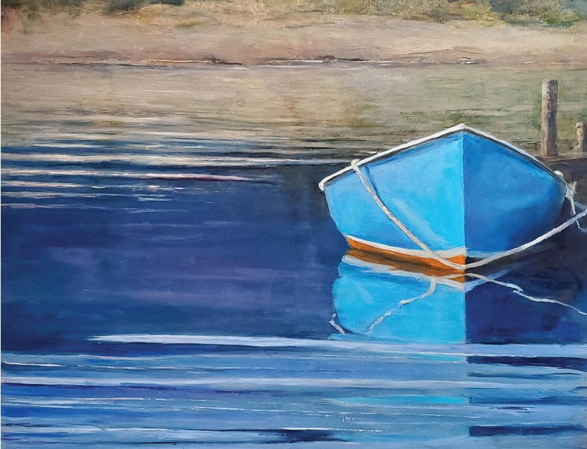 &ldquo;Blue Boat&rdquo; by Showcase Artist Linda Tilley.