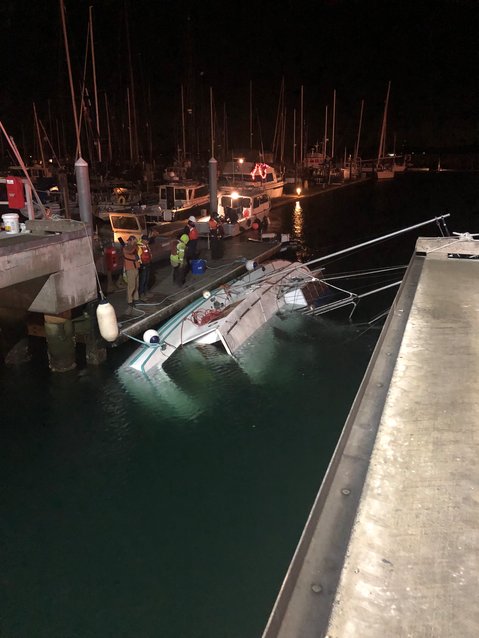 A 38-foot wooden fishing trawler sank in Port Townsend Bay off of Boat Haven Marina, but was able to get towed in and pulled out of the water, preventing its 100&nbsp; gallons of fuel from polluting the bay.