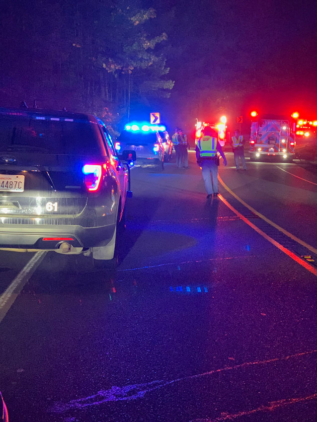 US Highway 101 is shut down after a two-vehicle fatality crash Friday night.