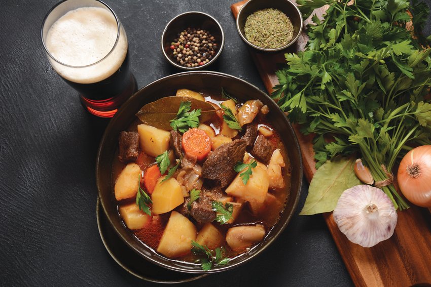 Beef takes on a delicious twist with a sauce made of Port Townsend stout.