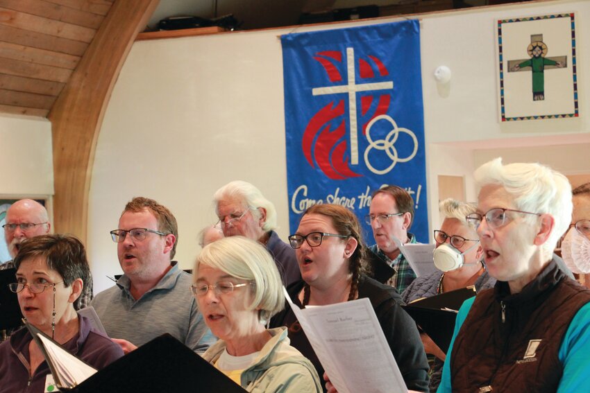 Members of the RainShadow Chorale rehearse for their upcoming concert, &lsquo;The Seal Lullaby.&rdquo;