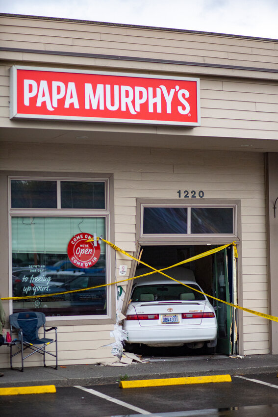 Around noon on Tuesday, Aug. 29, a woman lost control of her vehicle and drove through the Papa Murphy&rsquo;s door and into the lobby.