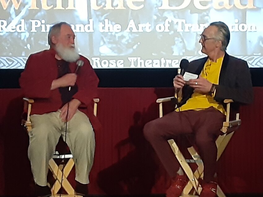 Port Townsend&rsquo;s Bill Porter, a.k.a. &ldquo;Red Pine,&rdquo; translator of historic Chinese Buddhists and Taoists, stars in director Ward Serrill&rsquo;s &ldquo;Dancing with the Dead: Red Pine and the Art of Translation,&rdquo; now playing at the Rose Theatre in Port Townsend. Courtesy photo