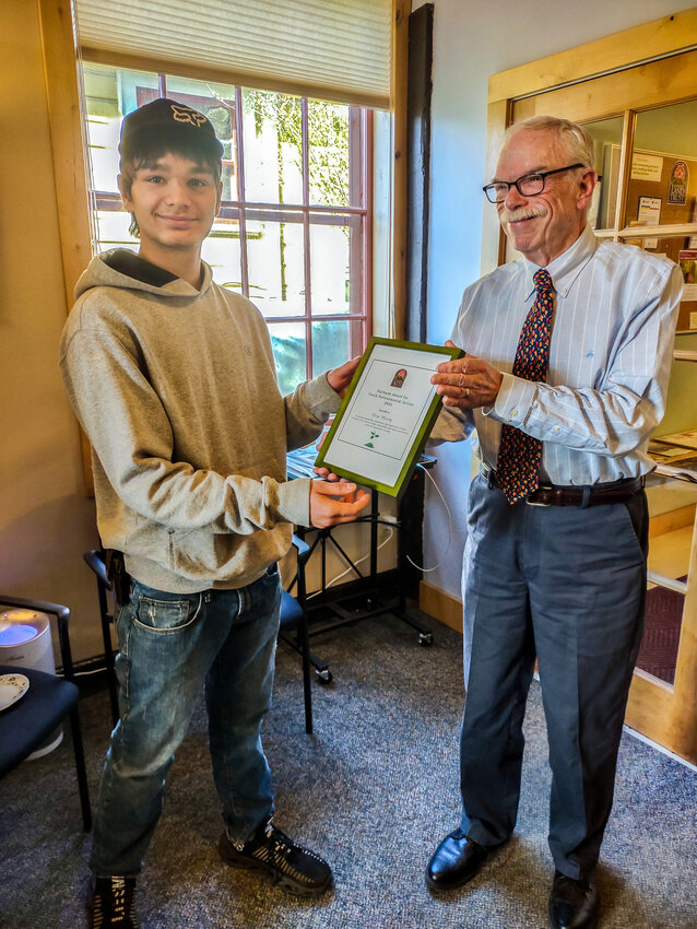 Diego Murray, winner of the 2023 Fairbank Award for Youth Environmental Action - We have verbal permission to use this photo from Diegos mother Lorena - photo by Lilly Schneider