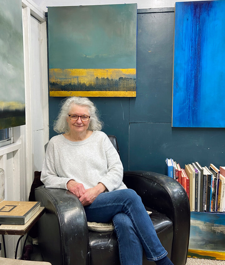 Artist Jeanne Toal in her Port Townsend studio. Photo by Carolyn Lewis