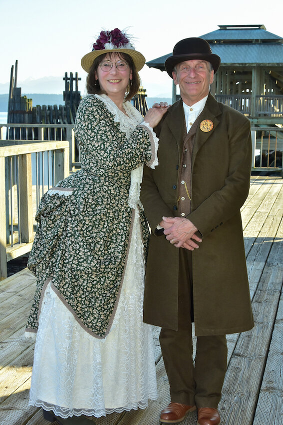Members of the Port Townsend Heritage Association pose in historic garb while promoting last year&rsquo;s Victorian Heritage Festival. Tickets for the 2024 event are now available online. Courtesy photo