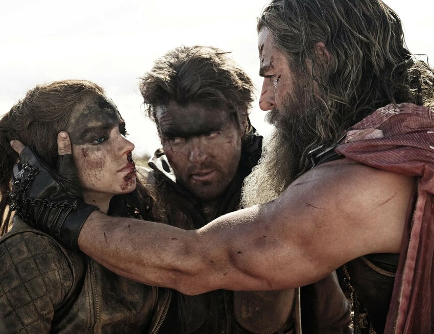 Anya Taylor-Joy, Tom Burke and Chris Hemsworth dominate the screen almost as much as the car chases and pyrotvechnics in “Furiosa: A Mad Max Saga.”