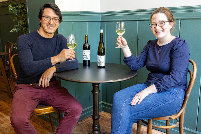 Castle & Crown Cellars takes its name from co-founders Stephen Lesefko, whose first name is derived from the Greek word for “crown,” and Kelsey von der Burg, whose last name means “from the castle” in German.