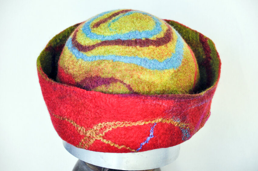 April Bederman makes felt items.