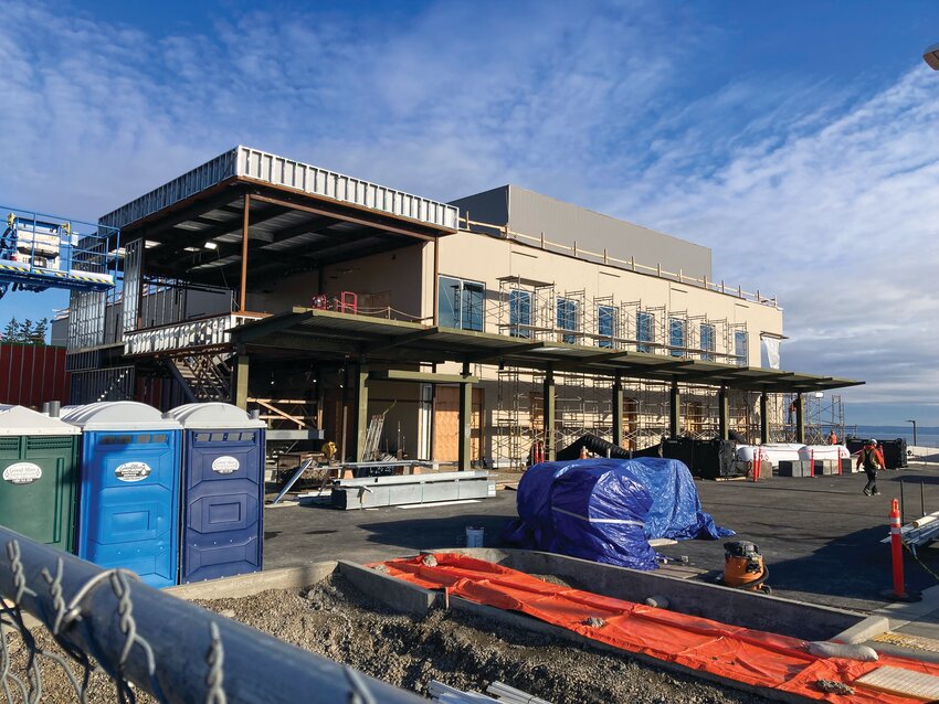 Work continues on Jefferson Healthcare&rsquo;s Campus Modernization and Expansion Project on Tuesday, Jan. 21.