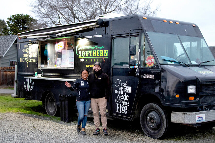 Charmaine and Caleb Messinger, owners of Southern Nibble in Sequim, WA. 
