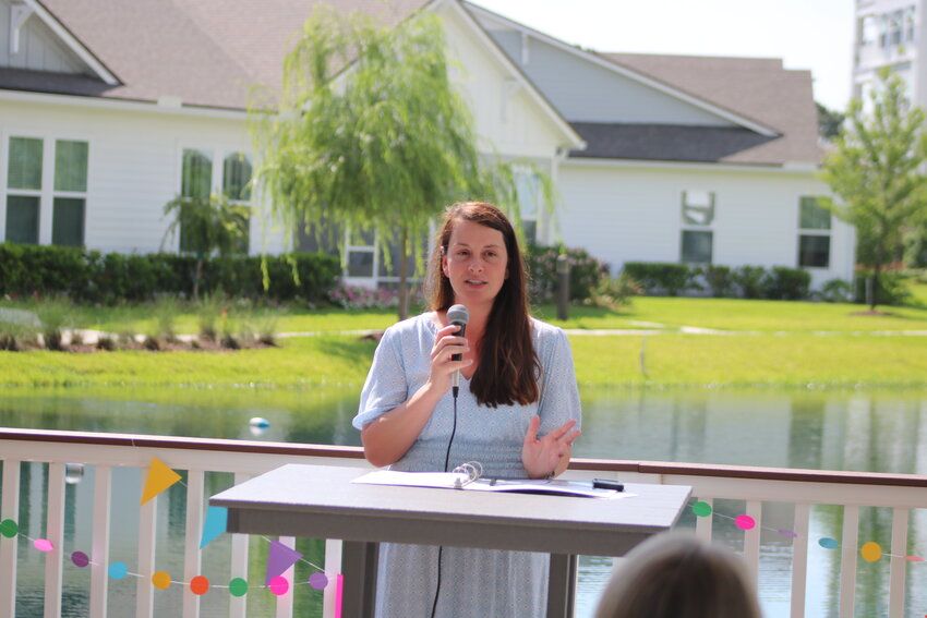 Jennifer Argentina, Exceptional Student Education program specialist, opens the ceremony.
