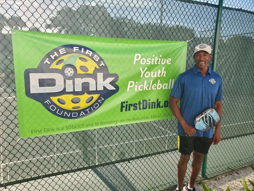 Loren Gay, a member of the First Dink Foundation&rsquo;s board of directors, was a volunteer coach at the inaugural &ldquo;Pickleball 101&rdquo; youth clinic event on Aug. 6, which was National Pickleball Day.