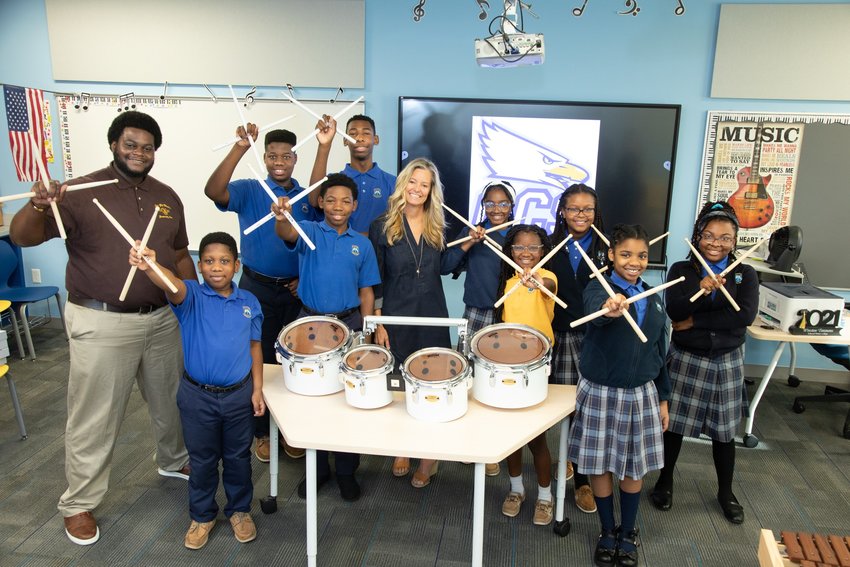 The Jim &amp; Tabitha Furyk Foundation recently provided percussion instruments, keyboards and xylophones to the Guardian Catholic School music program.