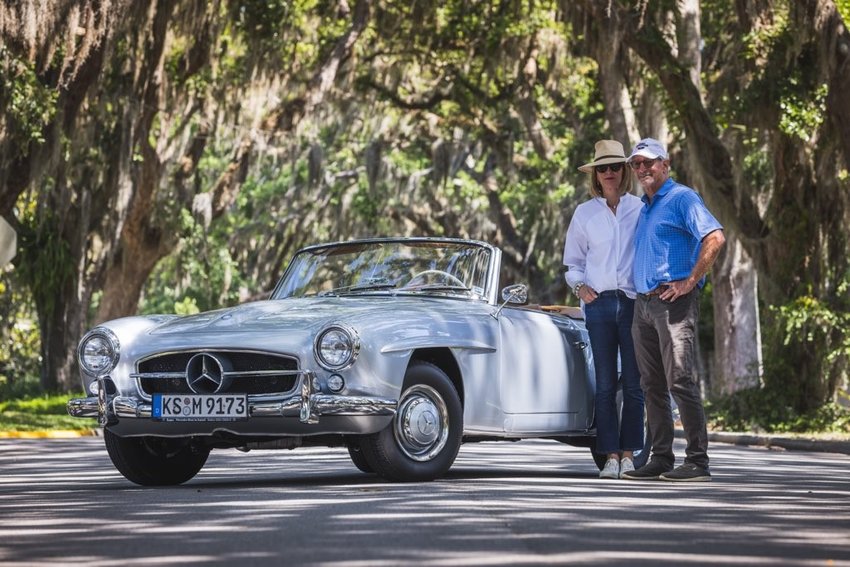 Sam Joiner and his Mercedes-Benz 190SL have made the rounds since winning the Ponte Vedra Auto Show last year, including taking part in the Amelia Island Concours d&rsquo;Elegance in March.