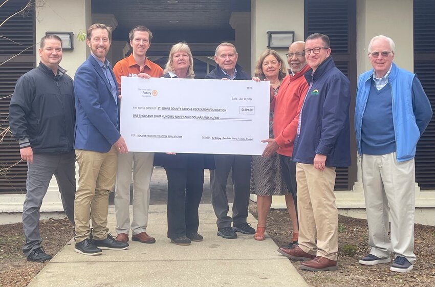 Rotary Club of Ponte Vedra provided funding for a new water fountain to the St. Johns County Parks Foundation.