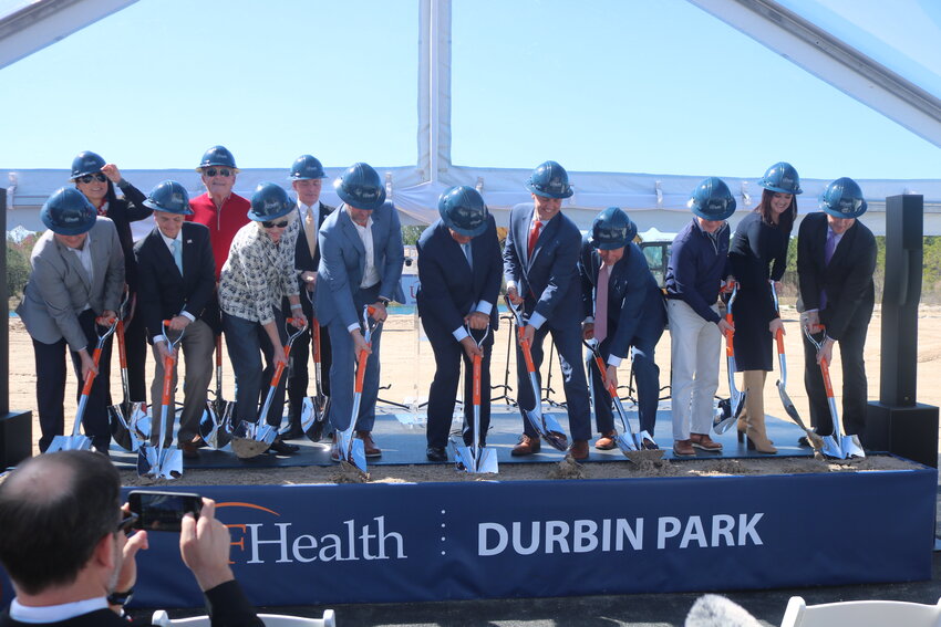An official groundbreaking ceremony was held at the site of the proposed UF Health Durbin Park hospital in St. Johns.