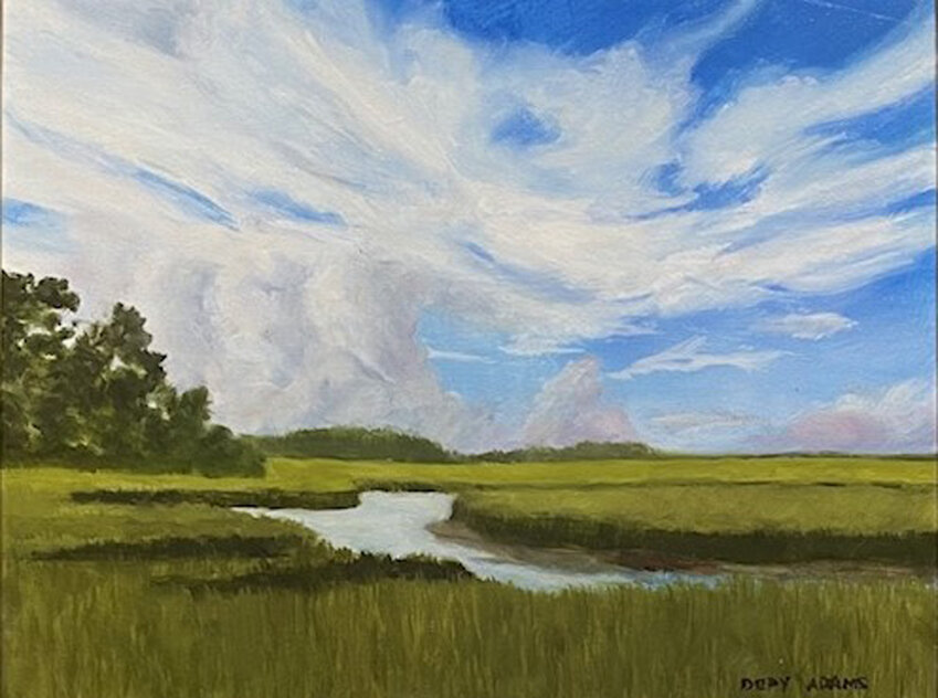 &ldquo;High Clouds,&rdquo; oil 14-by-17 inches