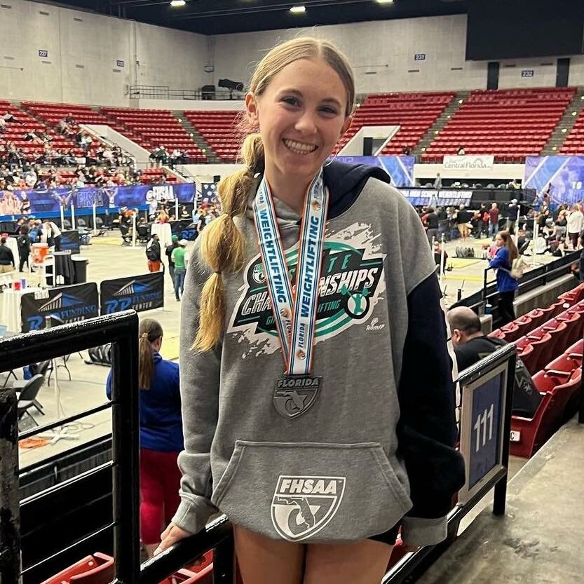 Izzy Knight left her mark at the state competition in February with a sixth overall finish in the Olympic format and seventh in traditional in the 101-pound weight class.