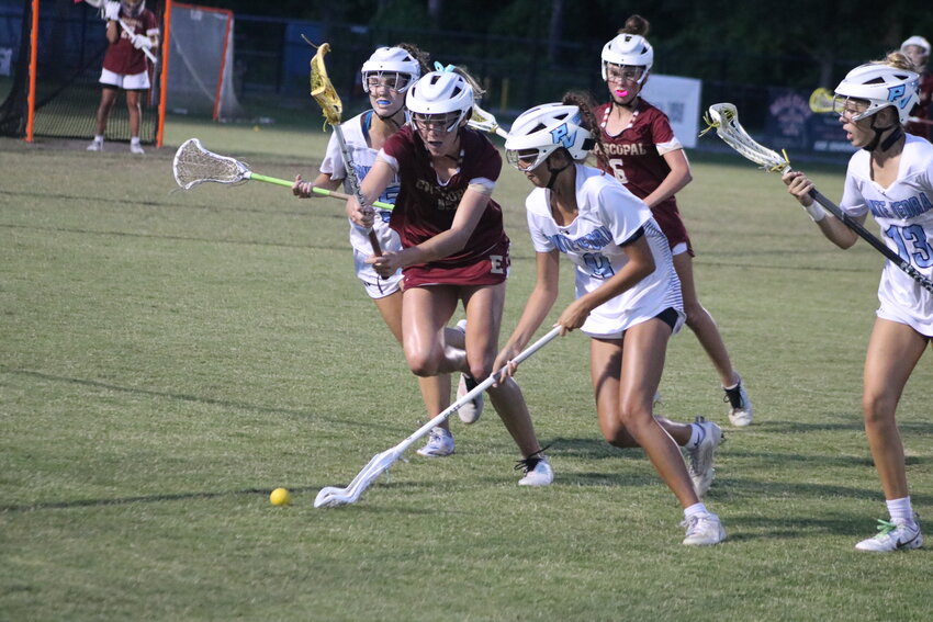 Giada Antenucci chases a ball during the class 1A regional final against Episcopal on May 3.