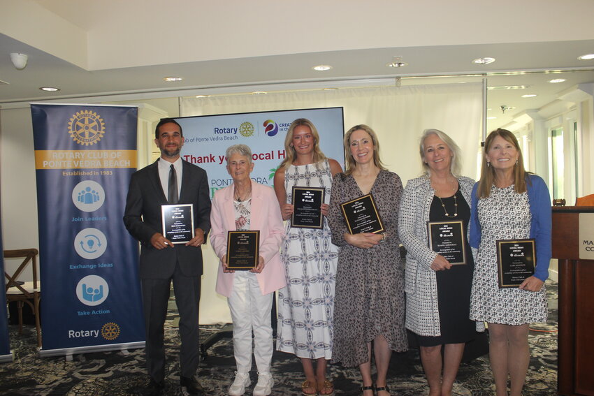 The Rotary Club of Ponte Vedra Beach and The Ponte Vedra Recorder recently recognized seven local residents for their contributions to the community.