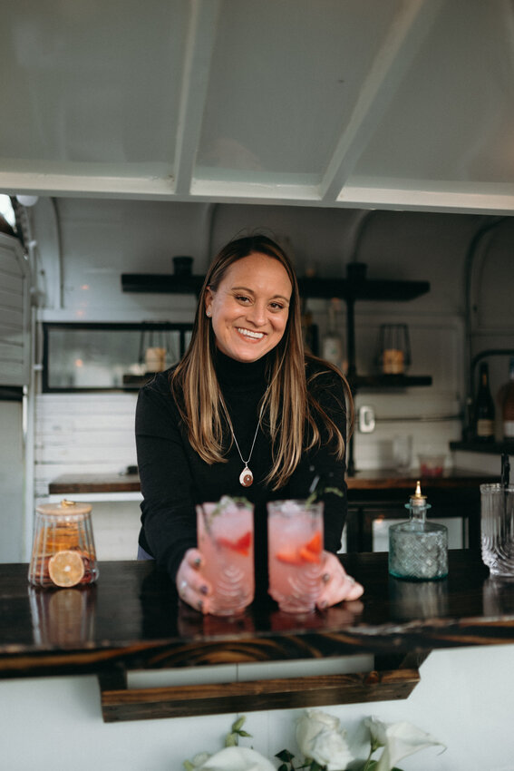 Sarah DePasquale transformed a vintage 1970 horse trailer into a mobile bar as part of her business Unbridled Bar.