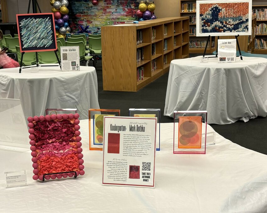 Grade-level art was on display recently at Ocean Palms Elementary School&rsquo;s STEM and Art Show Night, where students contributed to a piece of art.