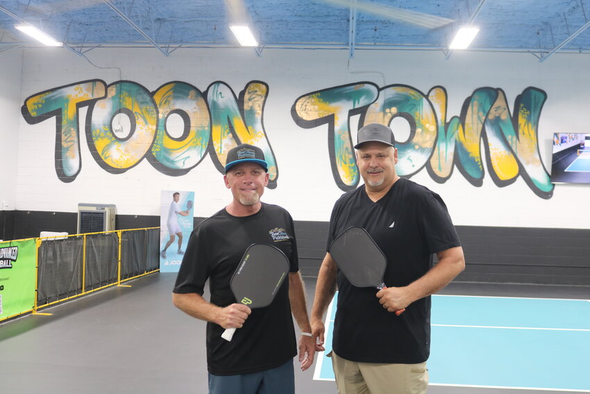 Richard Parkes and Chance Gerisch are the owners of Toon Town Pickleball in downtown Jacksonville.