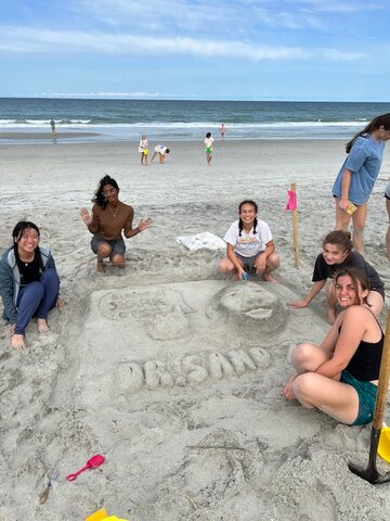 The winning sand art creation.