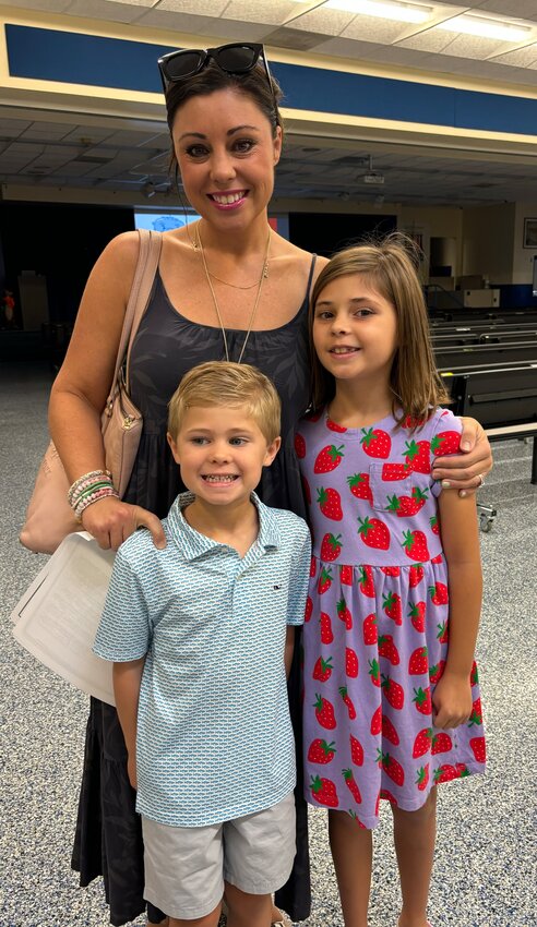 Kindergartners and new families to Ocean Palms Elementary heard a brief presentation about the school and toured OPE in preparation for their first day.