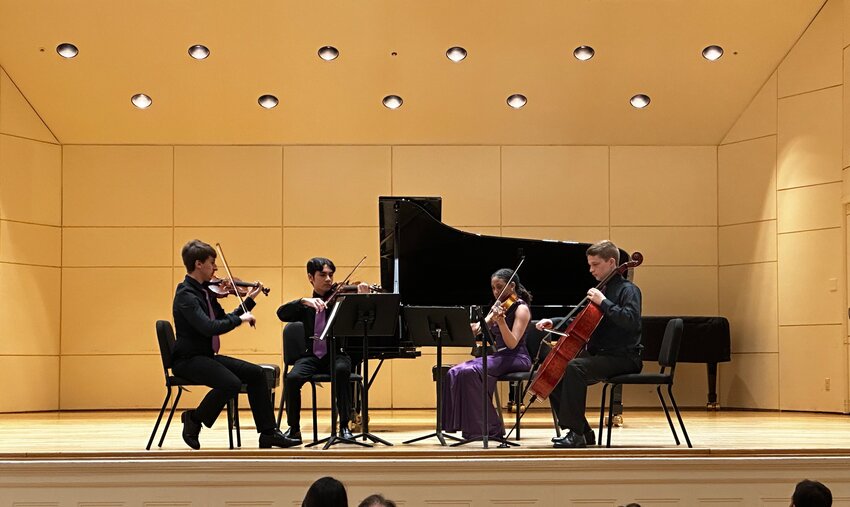 The students perform at the Crescendo International Music Competition.