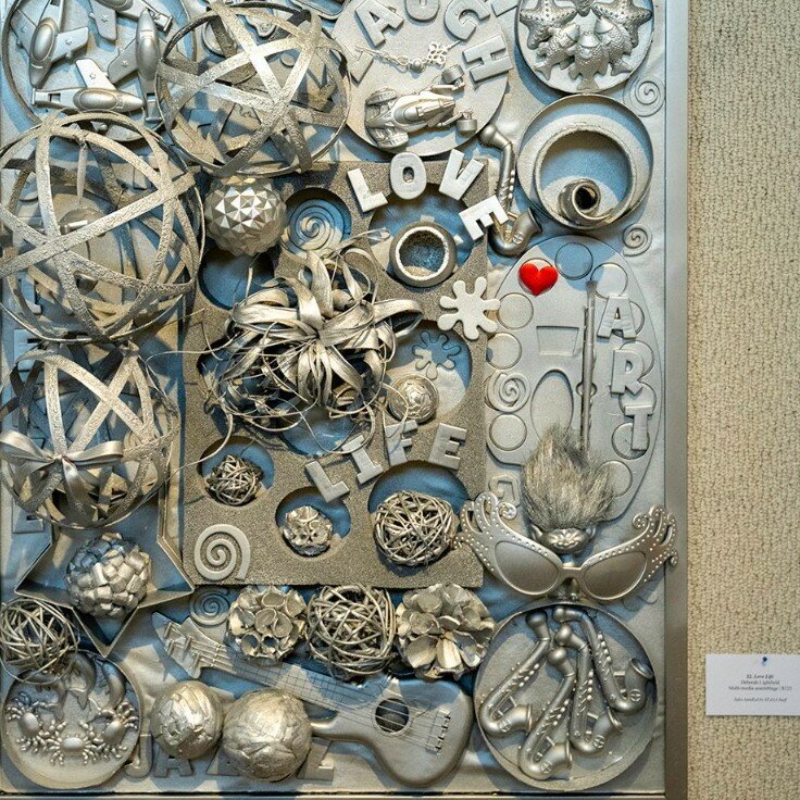 A metal tactile art piece