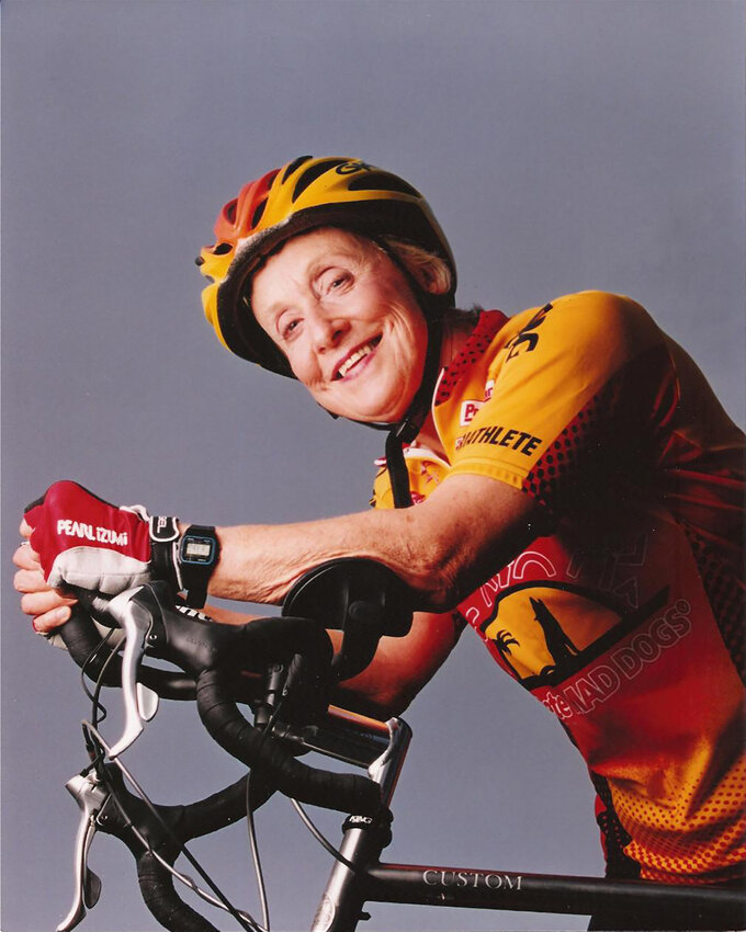 Master-class athlete Dorothy S. Dorion is featured in the film, “Beyond Triathlon.”