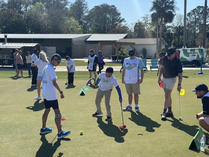 The all-stars tried their hand at different courses