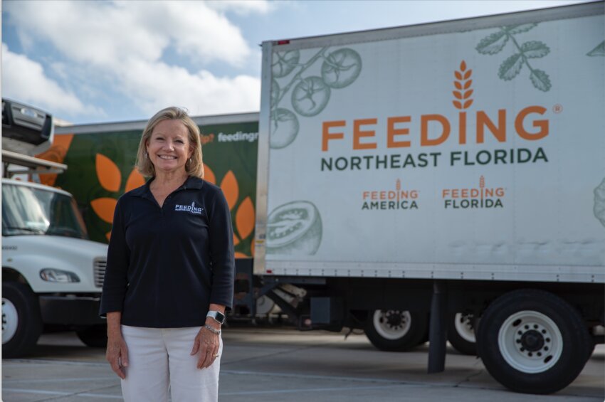 Feeding Northeast Florida President and CEO Susan King is seen near one of the nonprofit’s trucks.