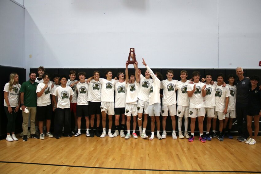 The Nease Panthers’ boys volleyball team defeated Bartram Trail High to win a district title on Thursday, May 1.