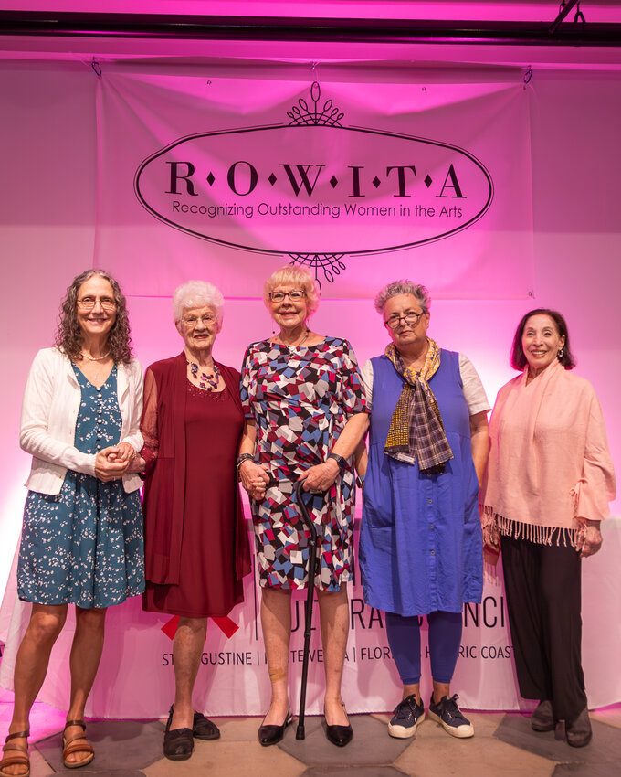 The 2025 ROWITA Award winners are, from left, Caren Umbarger, Inez McDonald, Joanne Everett, Irene Arriola and Ellie Potts Barrett.