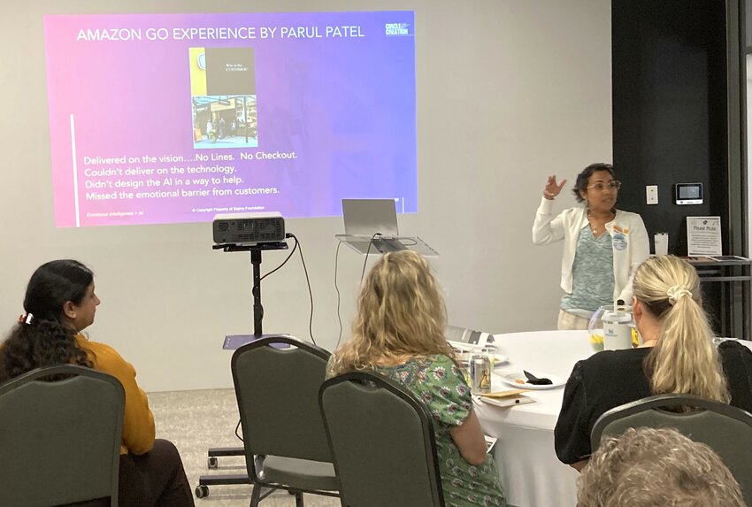 Speaker Parul Patel addressed the pros and cons of the Amazon Go initiative