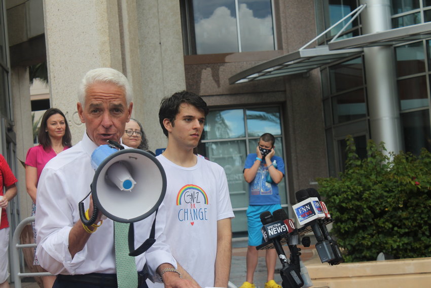 Gubernatorial candidate Charlie Crist at an Orlando rally earlier this year.