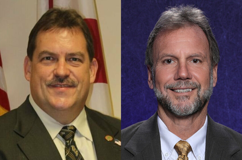 Dye is opposed by Port Orange Mayor Don Burnette (left) in the race to unseat incumbent Chair Jeff Brower (right).