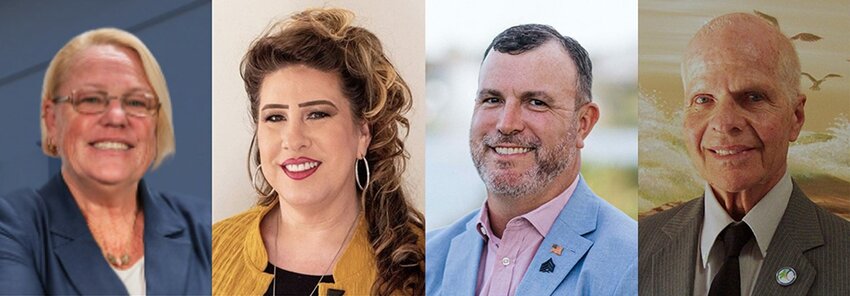 The qualified candidates for Palm Coast City Council District 1, arranged alphabetically by surname: Kathy Austrino, Shara Brodsky, Ty Miller, and Jeffery Seib.